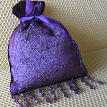 Purple Organza and Velvet Lavender Sachet
